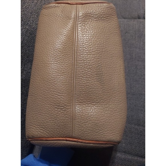 Vintage Dooney & Bourke Leather Satchel Bag Taupe Shoulder Purse No Charm - Picture 6 of 11